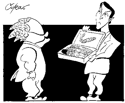 CORAX karikatura